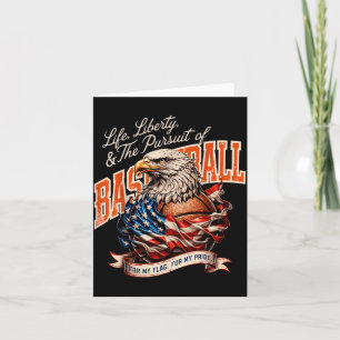 Cartão Basquete Patriótico da Bandeira Americana Águia