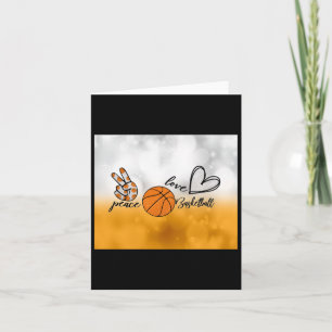 Cartão Basquete Peace Love