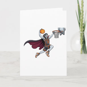 Cartão Basquete Vampiro Halloween Enterrada