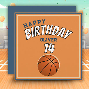 Cartão Basquetebol Bola Feliz Aniversário Esportes