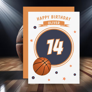 Cartão Basquetebol Bola Feliz Aniversário Esportes