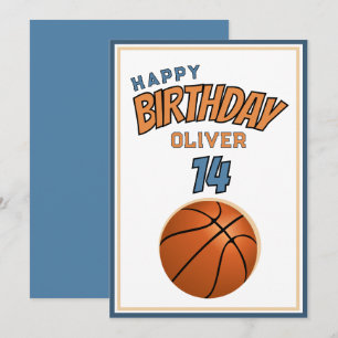Cartão Basquetebol Bola Feliz Aniversário Esportes