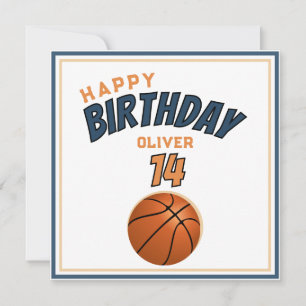 Cartão Basquetebol Bola Feliz Aniversário Esportes
