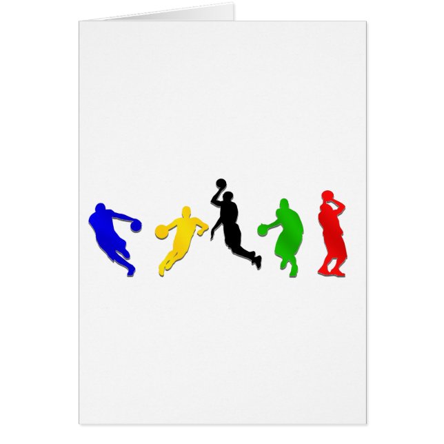 Cartão Basquetebol das aros dos jogadores   de (Frente)