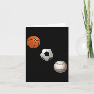 Cartão Basquetebol Futebol E Beisebol São Meus Esportes F
