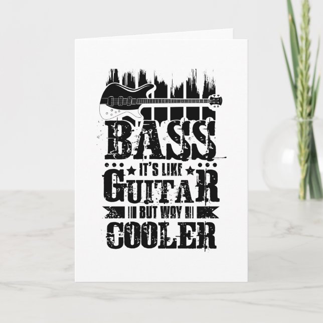 Cartão Bass É Como Violão (Frente)