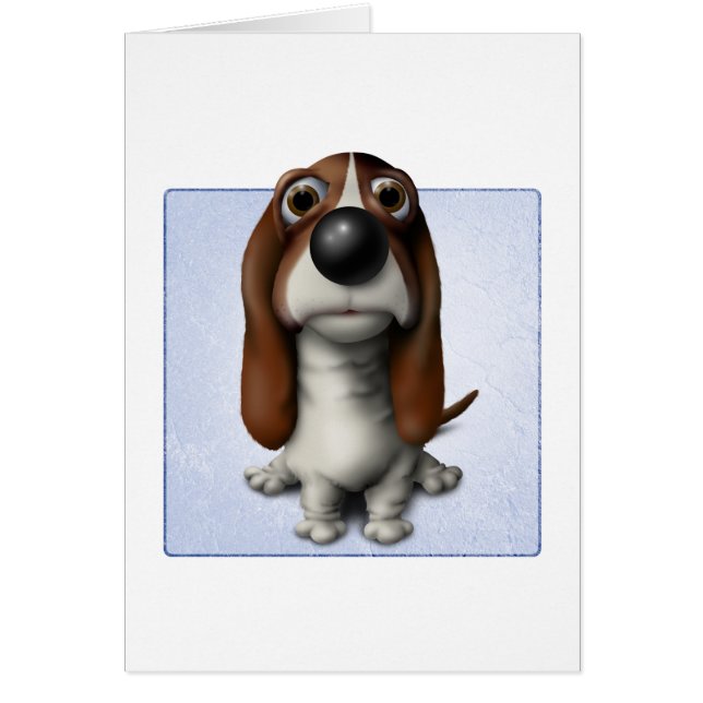 Cartão Basset Hound (Frente)