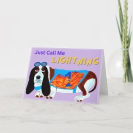 Cartão Basset Hound Cachorro de Corrida APENAS ME CHAME D