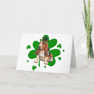 Cartão Basset Hound St. Paddys Day