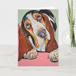 Cartão Bassett Hound Dog greeting card