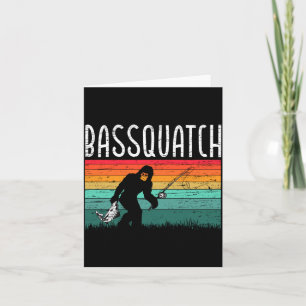 Cartão Bassquatch crente bigfoot pesca de bass yeti