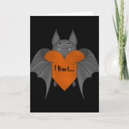 Cartão Bastão de vampiro romântico amorous engraçado do