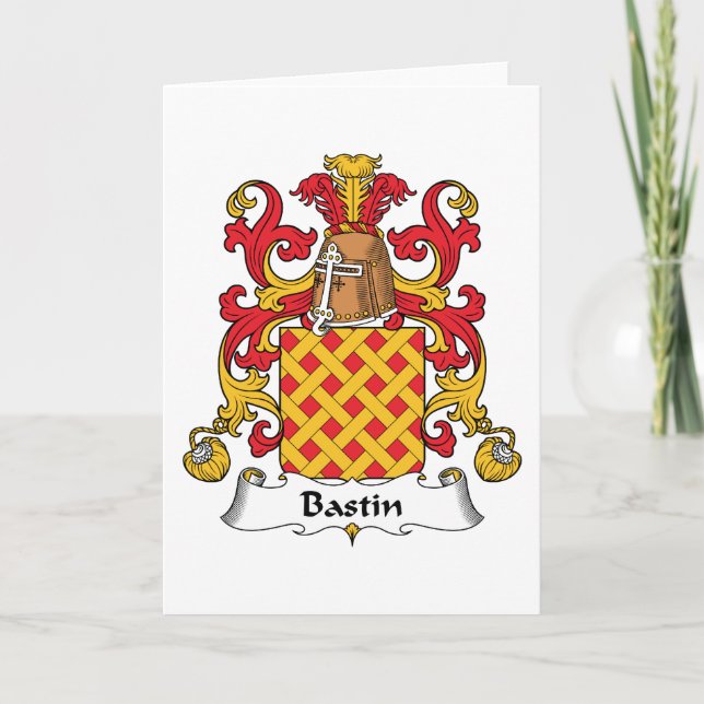 Cartão Bastin Family Crest (Frente)