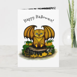 Cartão Bat Bonito do Halloween