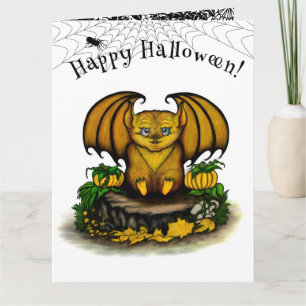 Cartão Bat Bonito do Halloween