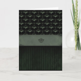 Cartão Bat Damask - Moss Escuro