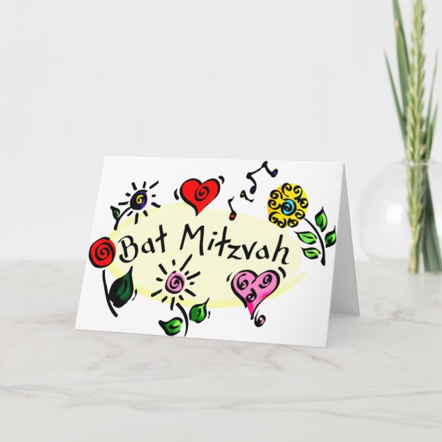 Cartão Bat Mitzvah (Frente)