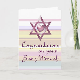 Cartão Bat Mitzvah Congratulations