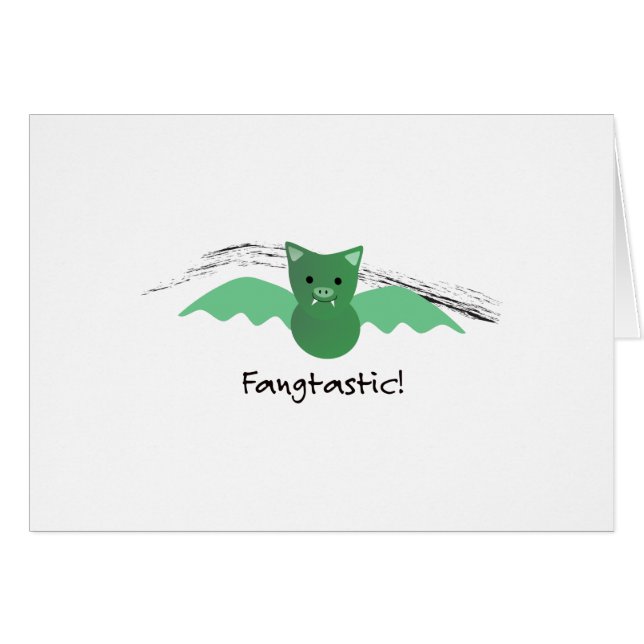 Cartão Bat Verde Fangtástico (Frente horizontal)