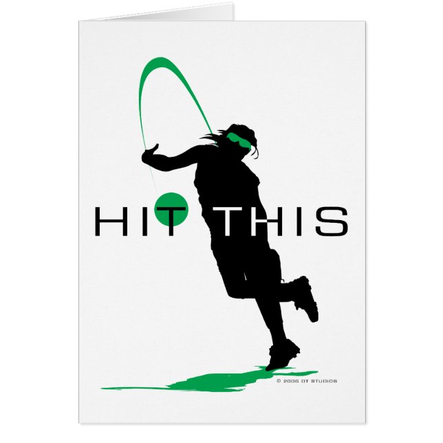 Cartão Bata este softball verde do jarro (Frente)