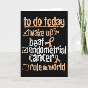 Cartão Bata Fun Câncer Endometrial Regra O Mundo Sobreviv
