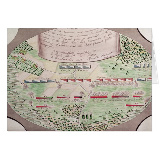 Cartão Batalha de Camden, 1780 (Frente Horizontal)