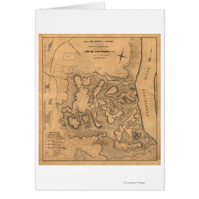 Cartão Batalha de Fort Donelson - Mães Panorâmicas da Gue (Frente)