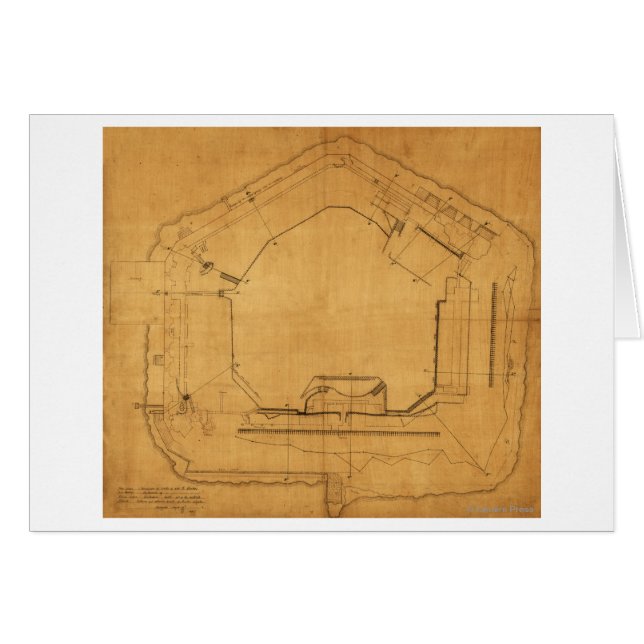 Cartão Batalha de Fort Sumter - Guerra Civil Panorâmica 3 (Frente Horizontal)