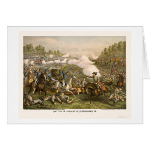 Cartão Batalha de Opequan por Kurz e por Allison 1864