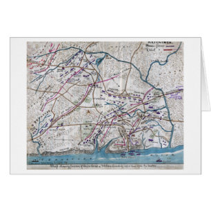 Cartão Batalha de Shiloh - Mapa Panorâmico da Guerra Civi