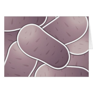 Cartão Batata azul-funga