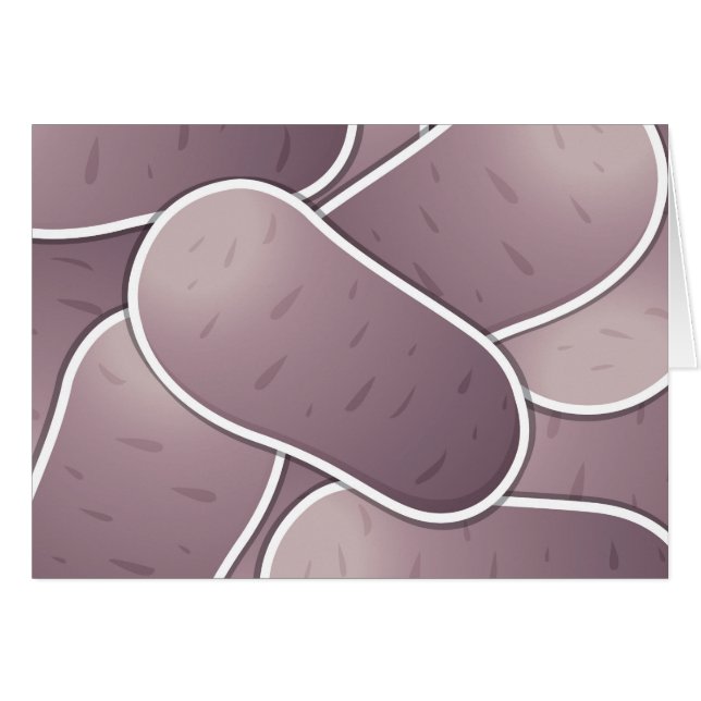 Cartão Batata azul-funga (Frente horizontal)