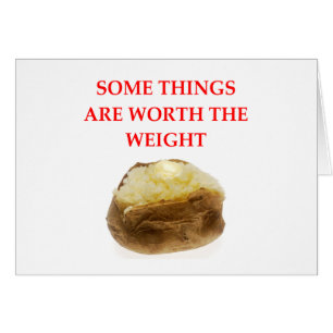 Cartão batata cozida