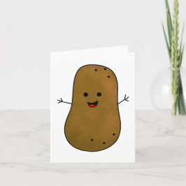 Cartão Batata de desenho animado marrom fofo para uso gen