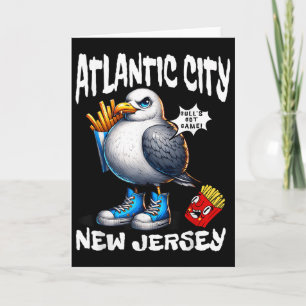 Cartão Batata Frita de Gaivota de Atlantic City Nova Jers