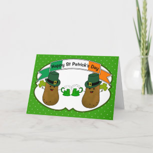 Cartão Batata Irlandesa Personalizada do Dia de São Patrí