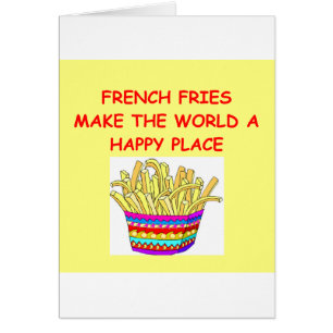 Cartão batatas fritas