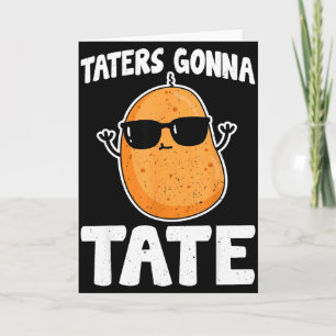 Cartão Batatas vai tate - batata engraçada amante de tate