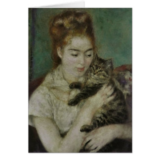 Cartão Bate-papo do au de Femme - Pierre Auguste Renoir