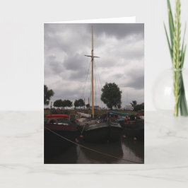 Cartão Batelão À Vela No Dia Da Cinza