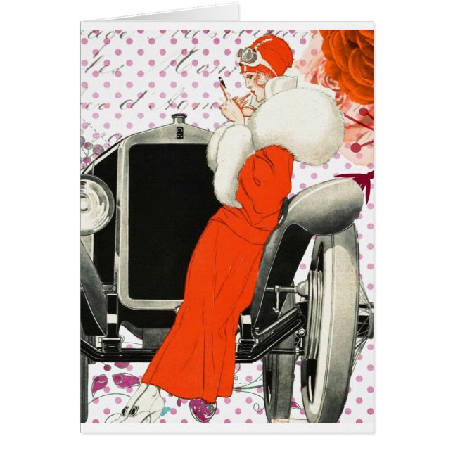 Cartão batente de polkadots (Frente)