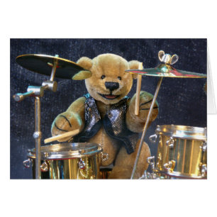 Cartão Baterista Dinky dos ursos