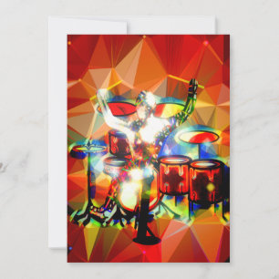 Cartão Baterista moderno