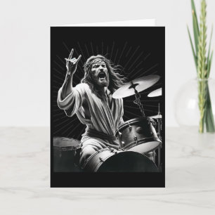 Cartão Baterista Rock Jesus Bateria