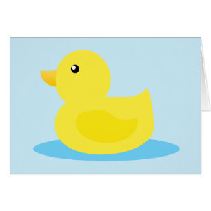 Cartão Bath Time Yellow Duck