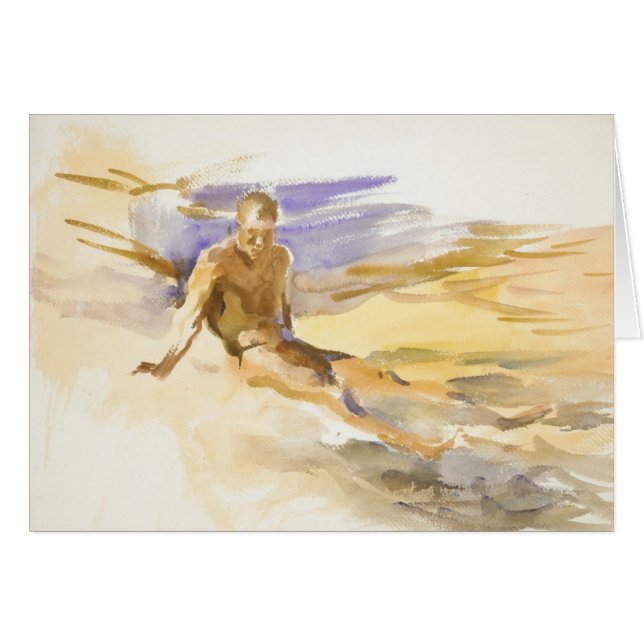 Cartão Bather em Florida, 1917 (Frente Horizontal)