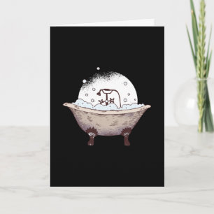 Cartão Bathtub Cartoon