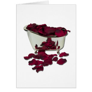 Cartão BathtubFilledWithPetals100711