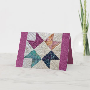 Cartão Batik Quilt Greeting Card
