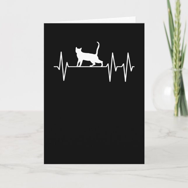 Cartão Batimento Cardíaco de Gato (Frente)
